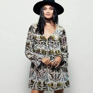 Free people mystic charm burnout velvet dress